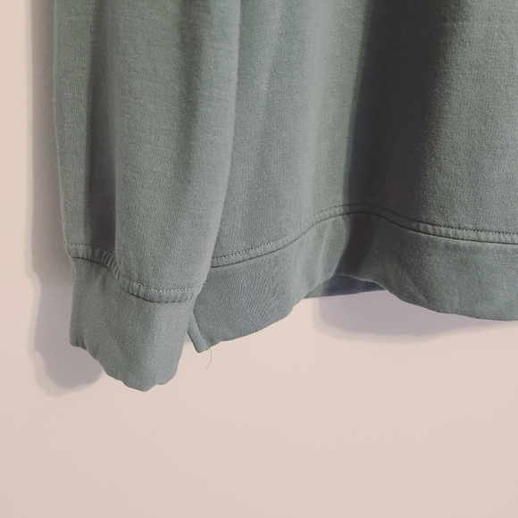 Orvis | Women's Green/Blue V-Neck Dropped Shoulders Sweatshirt (Size XL) - Picture 5 of 12